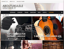 Tablet Screenshot of aboutukulele.com